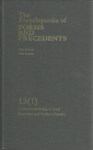 The Encyclopaedia of Forms and Precedents Fifth edition Vol 13(1)