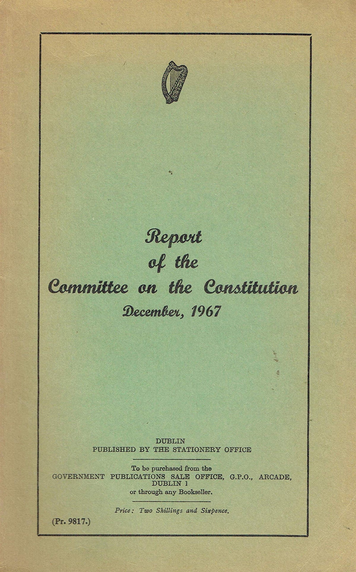 Report of the Committee on the Constitution (December 1967)