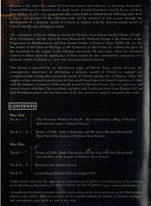 House of Faith: The Origins and Potential of the Domestic Model of Church - The Second Annual Integritas Lecture, Professor Sean Freyne, October 21st, 2006