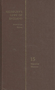 Halsbury's Laws of England 4th Edition Volume 15 Reissue