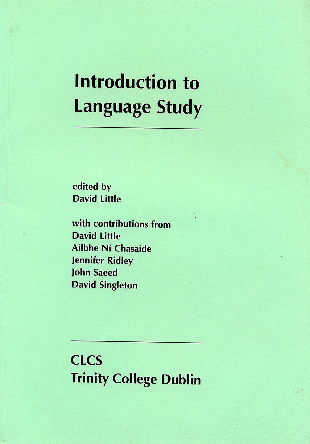 Introduction to language study