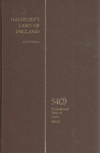 Halsbury's Laws of England - Fourth Edition, 54(2): Consolidated Table of Cases (M-Z)