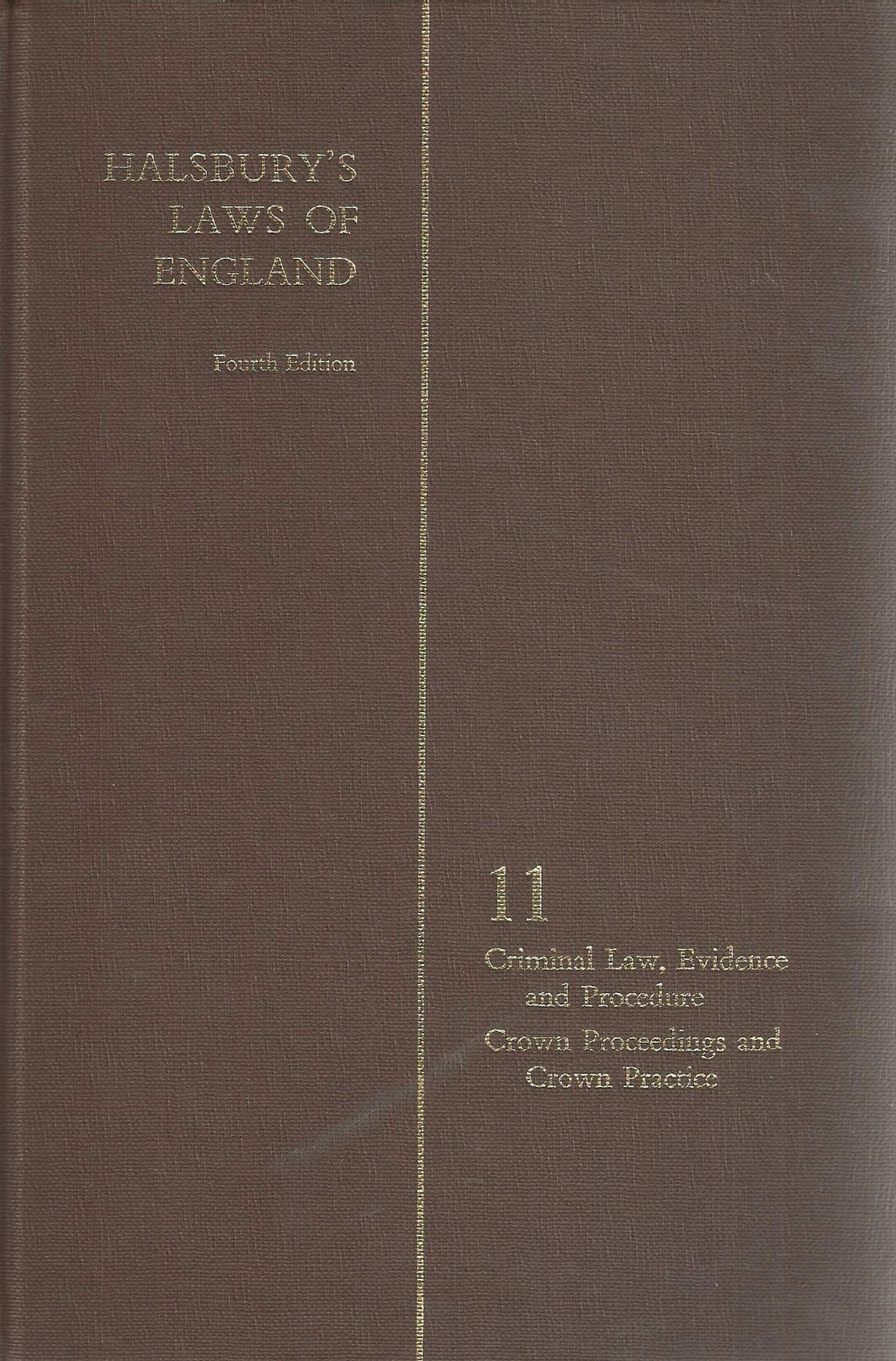Halsbury's Laws of England Vol 11(1)