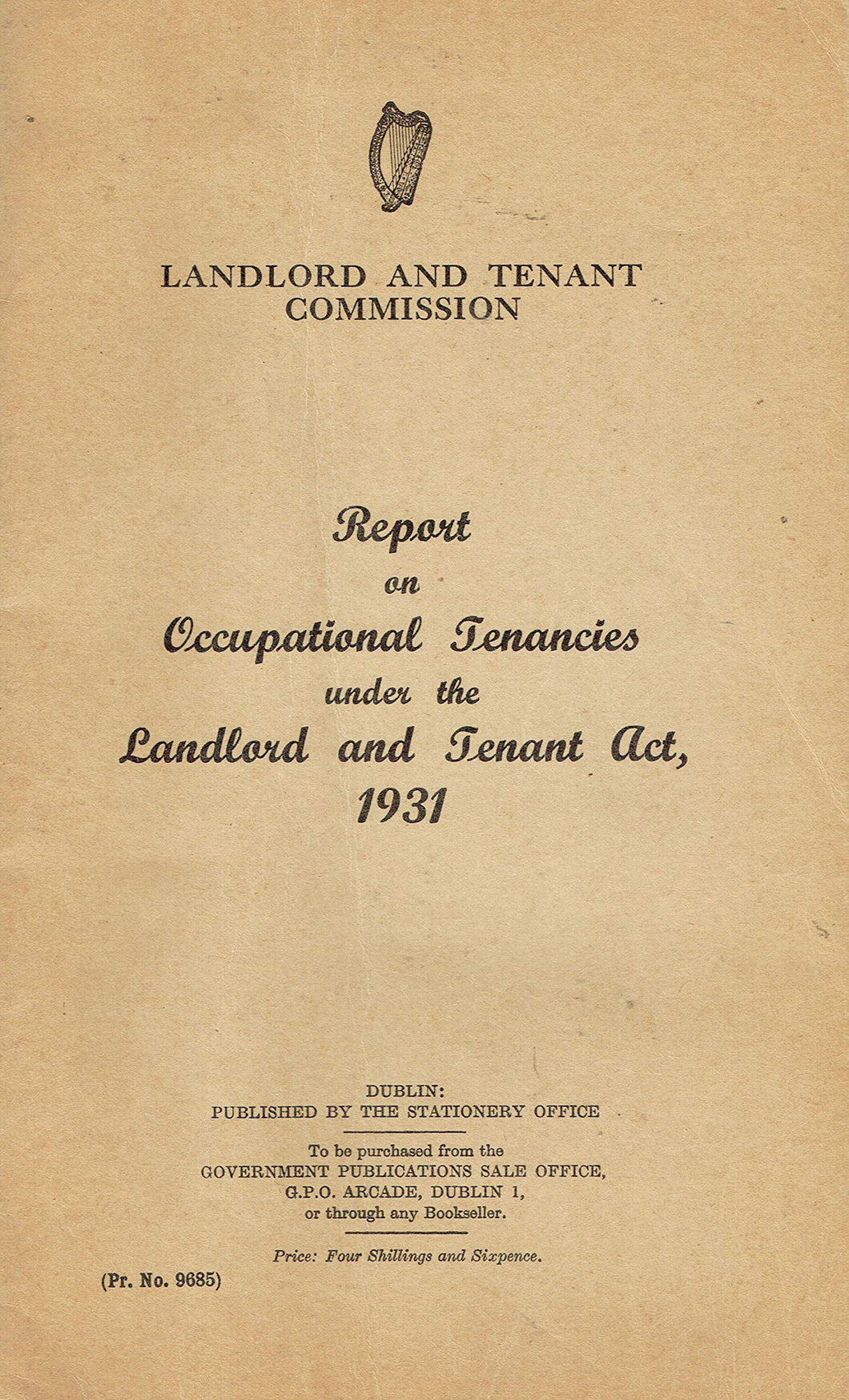 Landlord and Tenant Commission: Report on Occupational Tenancies under the Landlord and Tenant Act, 1931