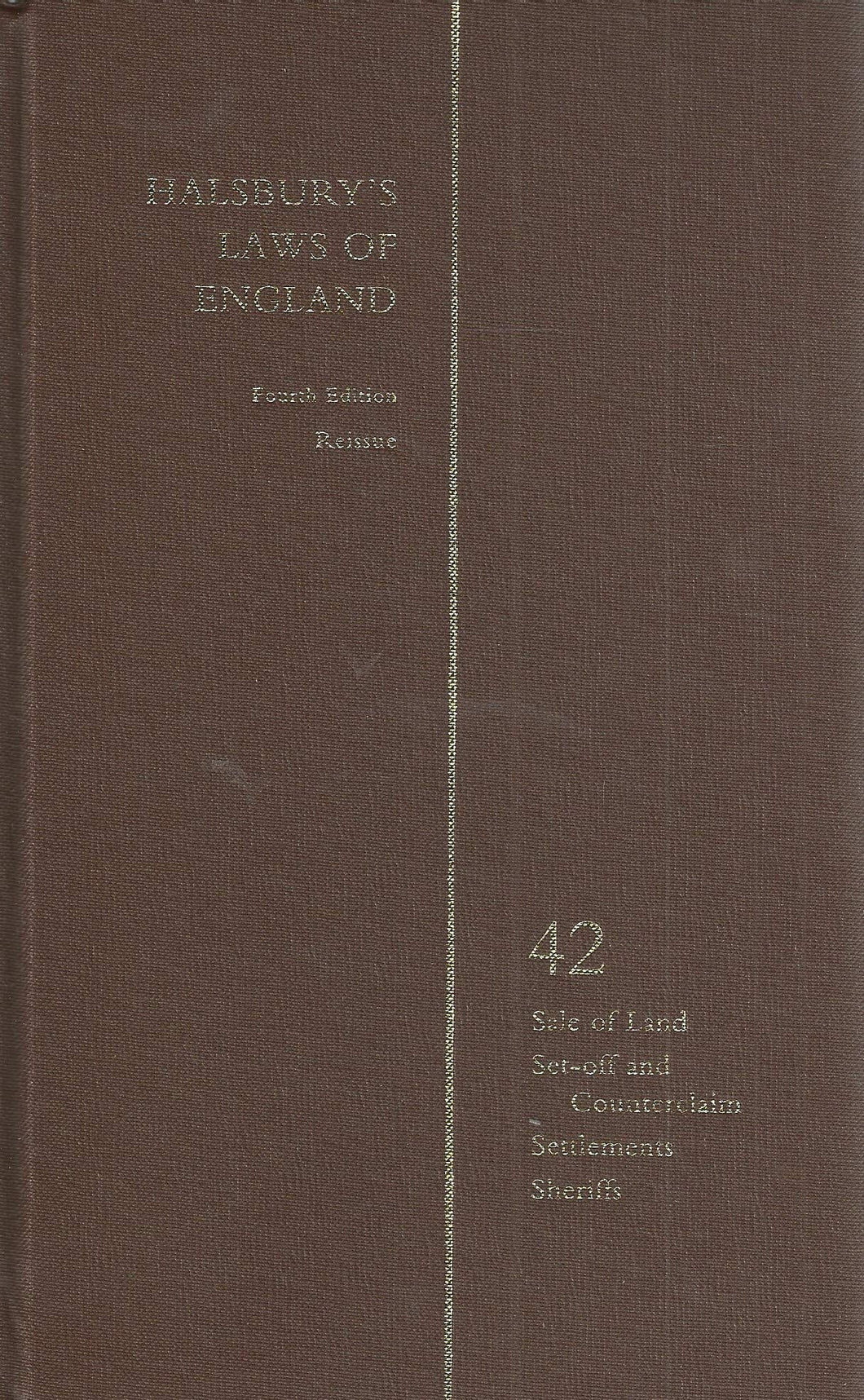 Halsbury's Laws of England Vol 42