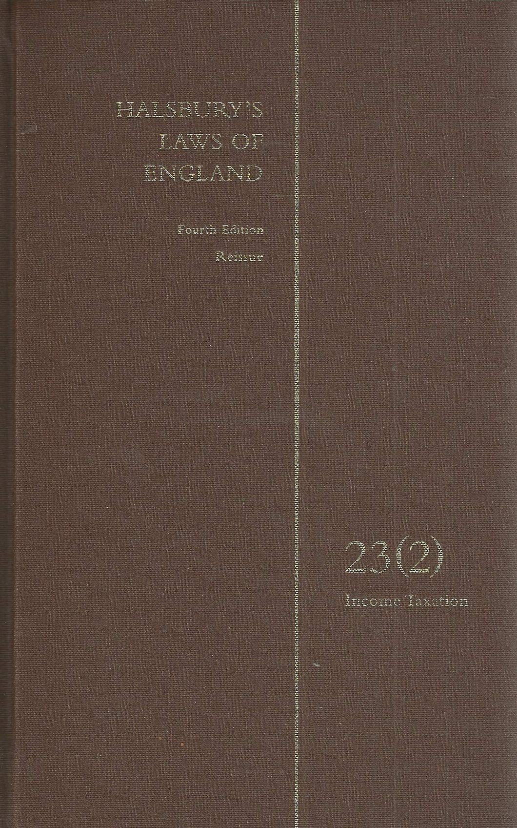 Halbury's Laws of England Vol 23(2)
