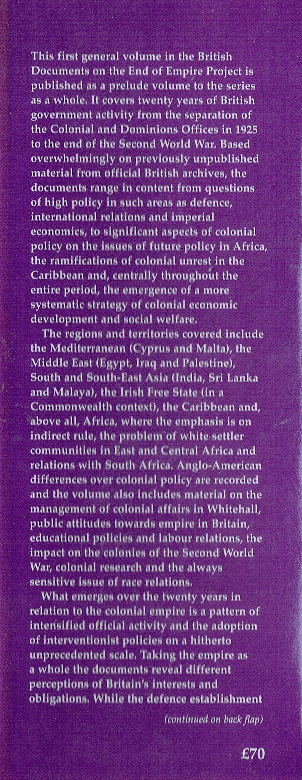 Imperial Policy and Colonial Practice, 1925-45: Economic Policy, Social Policies and Colonial Research Pt. 2 (British Documents on the End of Empire Series A)
