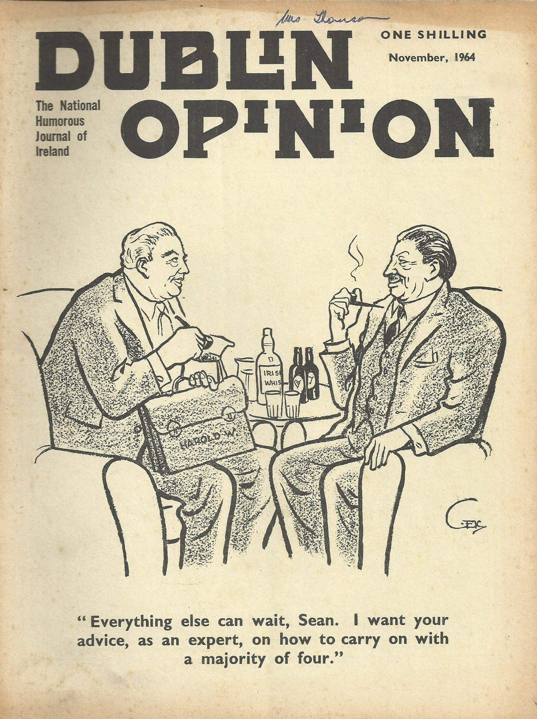 Dublin Opinion - November, 1964 - The National Humorous Journal of Ireland