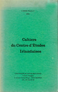 Cahiers du Centre d'Études Irlandaises - Cahier Numéro 7, 1982