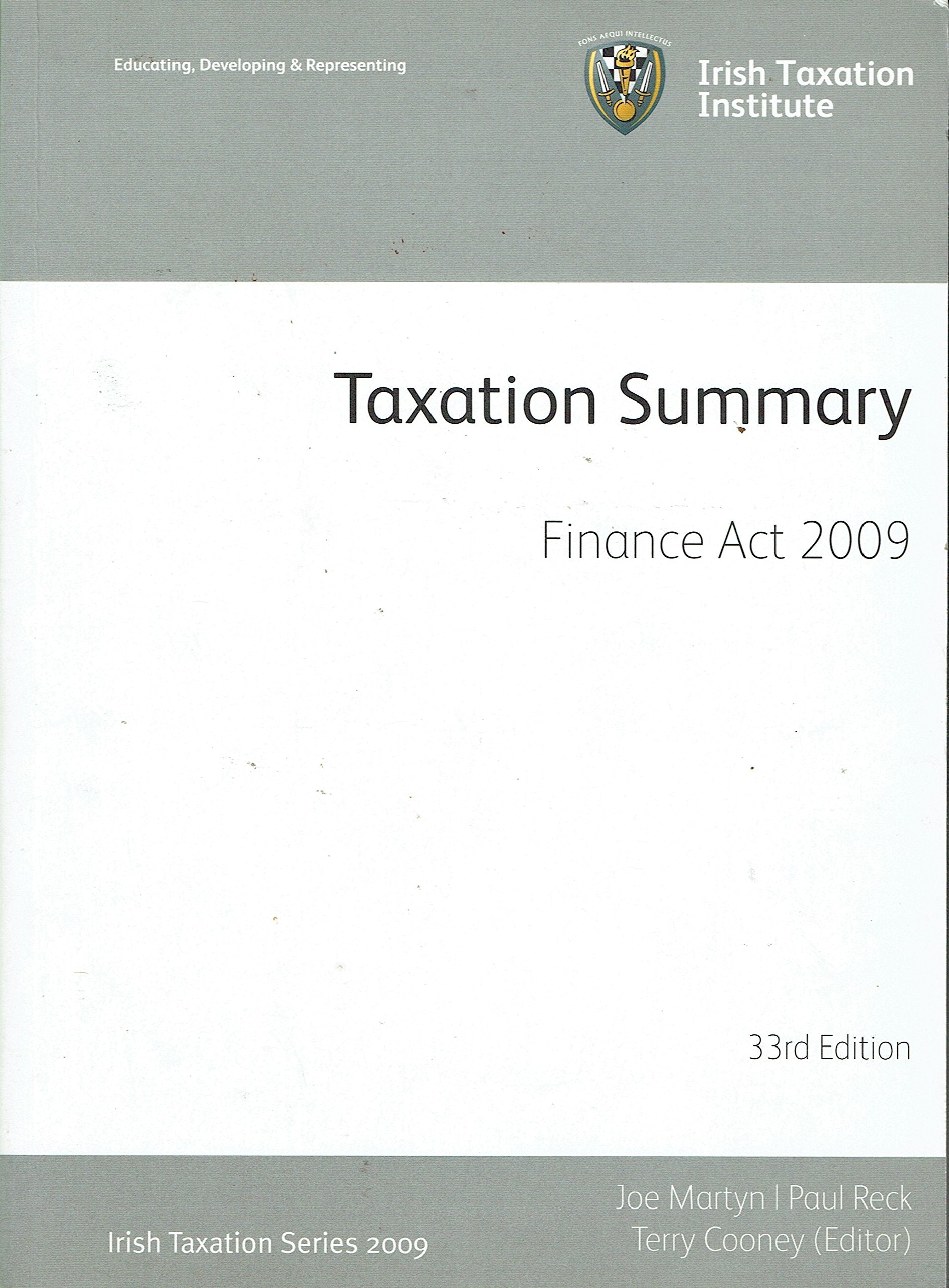 Taxation Summary: Finance Act 2009