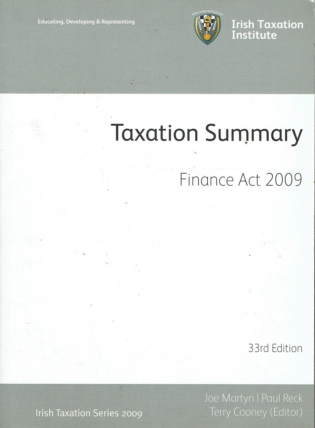 Taxation Summary: Finance Act 2009