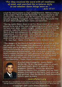 A Call for Discernment: A Biblical Critique of the Word of Faith Movement (Health and Wealth or Prosperity Gospel) - Justin Peters Ministries