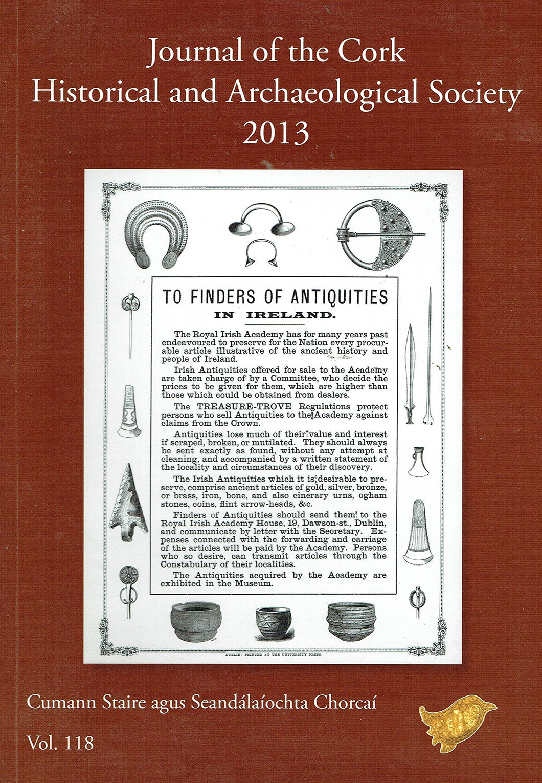Journal of the Cork Historical and Archaeological Society 2013, Vol. 118 - Cumann Staire agus Seandálaíochta Chorcaí