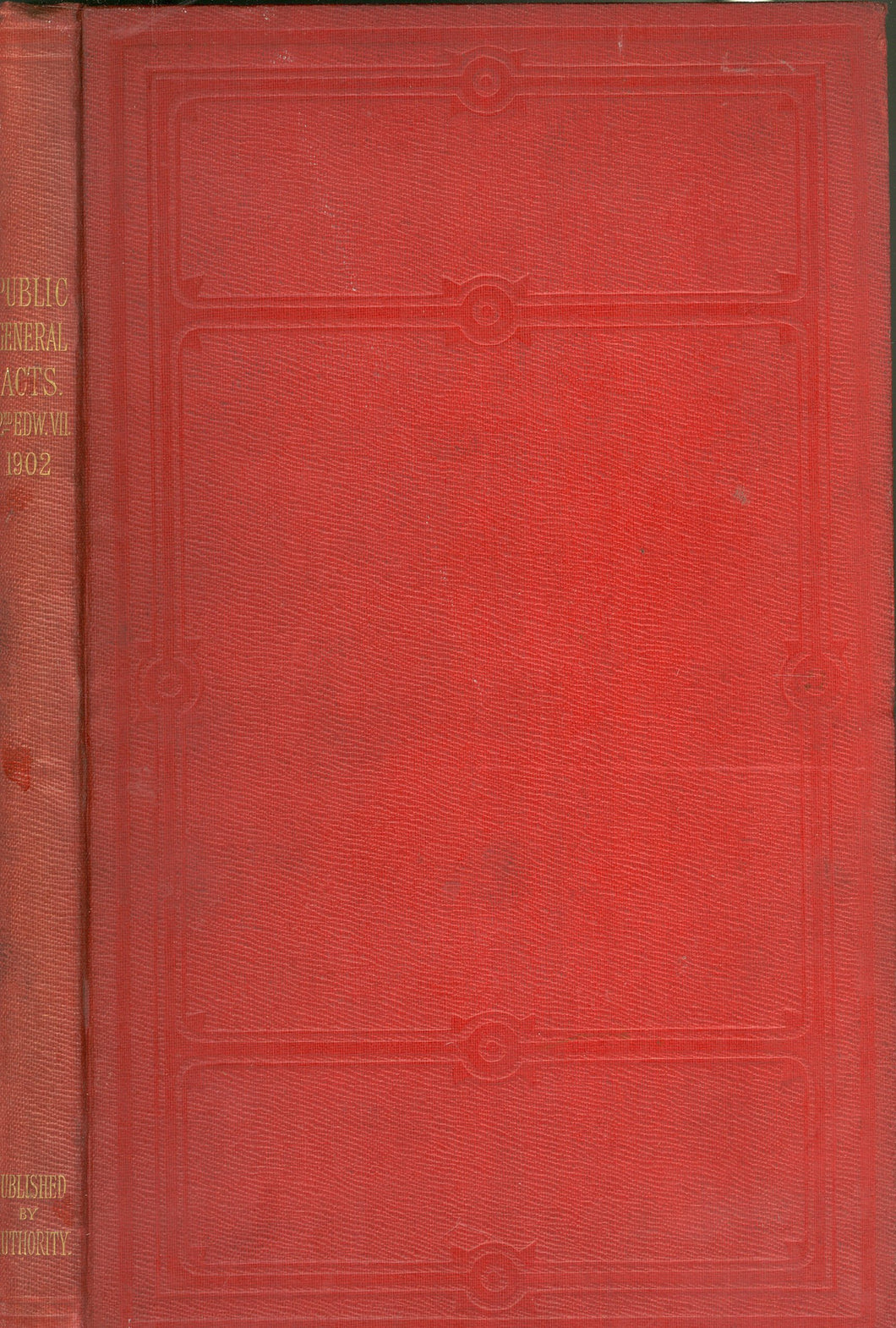 Public General Acts 2nd EDW.VII 1902 by Various