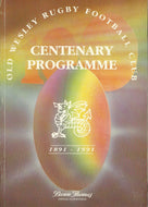 Old Wesley Rugby Footbal Club Centenary Programme - 1891-1991