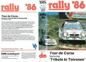 Rally '86 - Tour de Corse Rally 1986. Featuring 'Tribute to Toivonen' [VHS]
