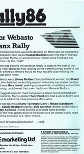 Rally 86: 1986 Tudor Webasto Manx International Rally [VHS]