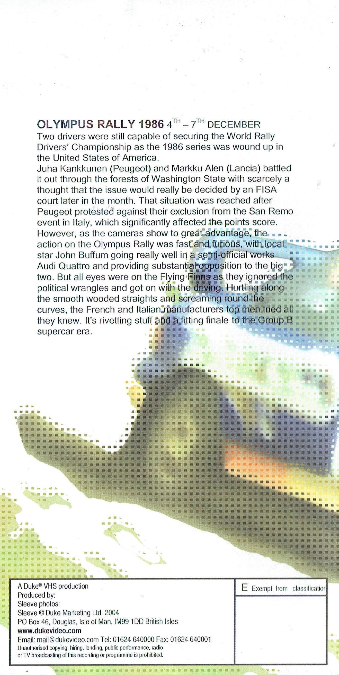 World Rally 1986 - Olympus [VHS]