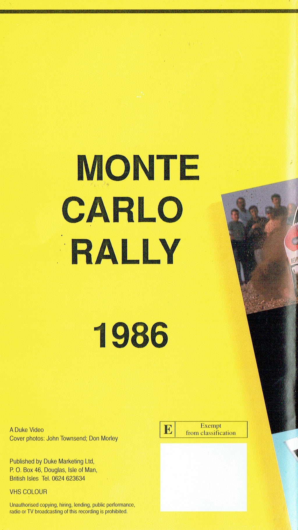 Monte Carlo Rally 1986 [VHS]