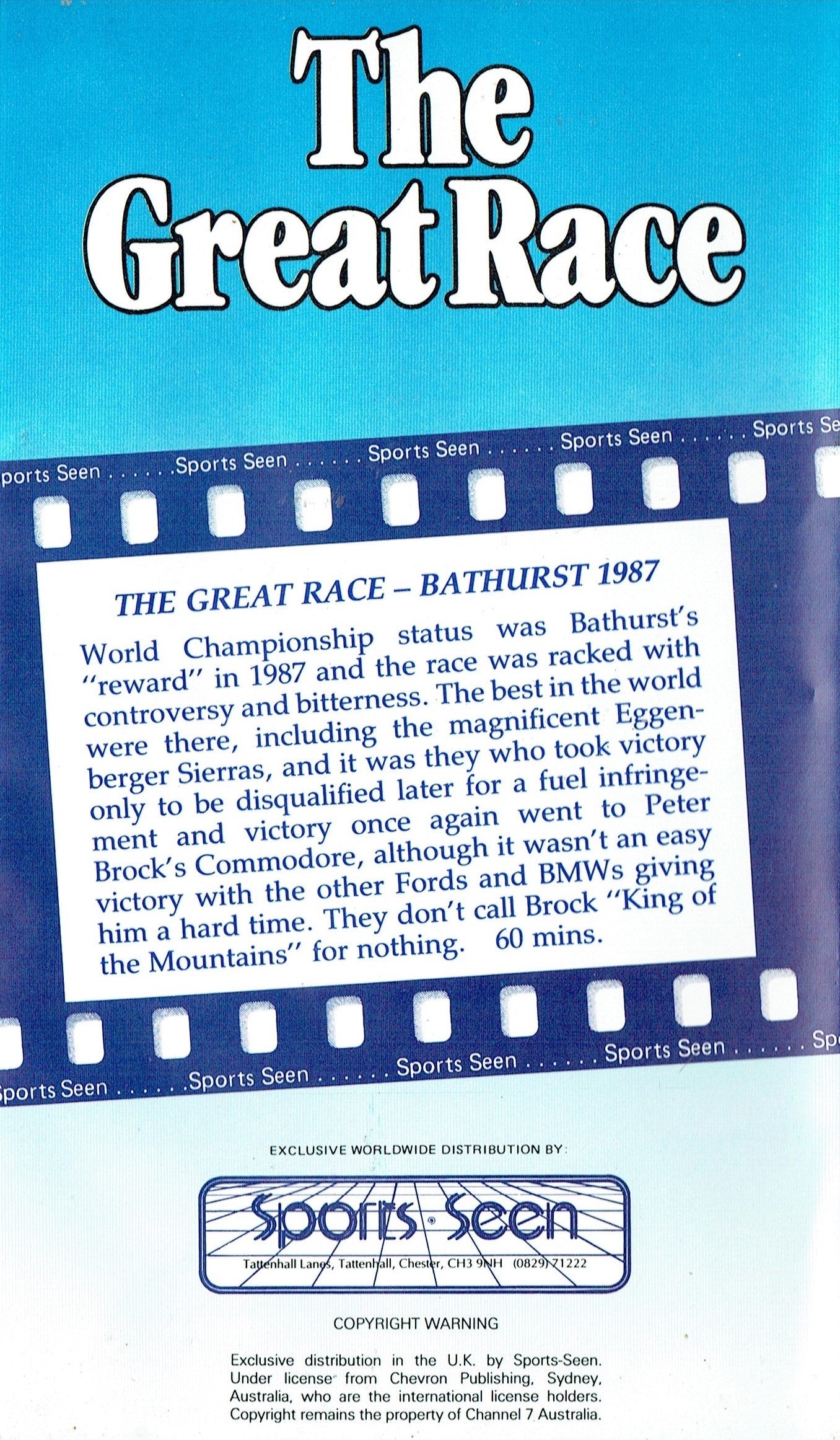 The Great Race: Bathrust 1987 - James Hardie 1000 [VHS]