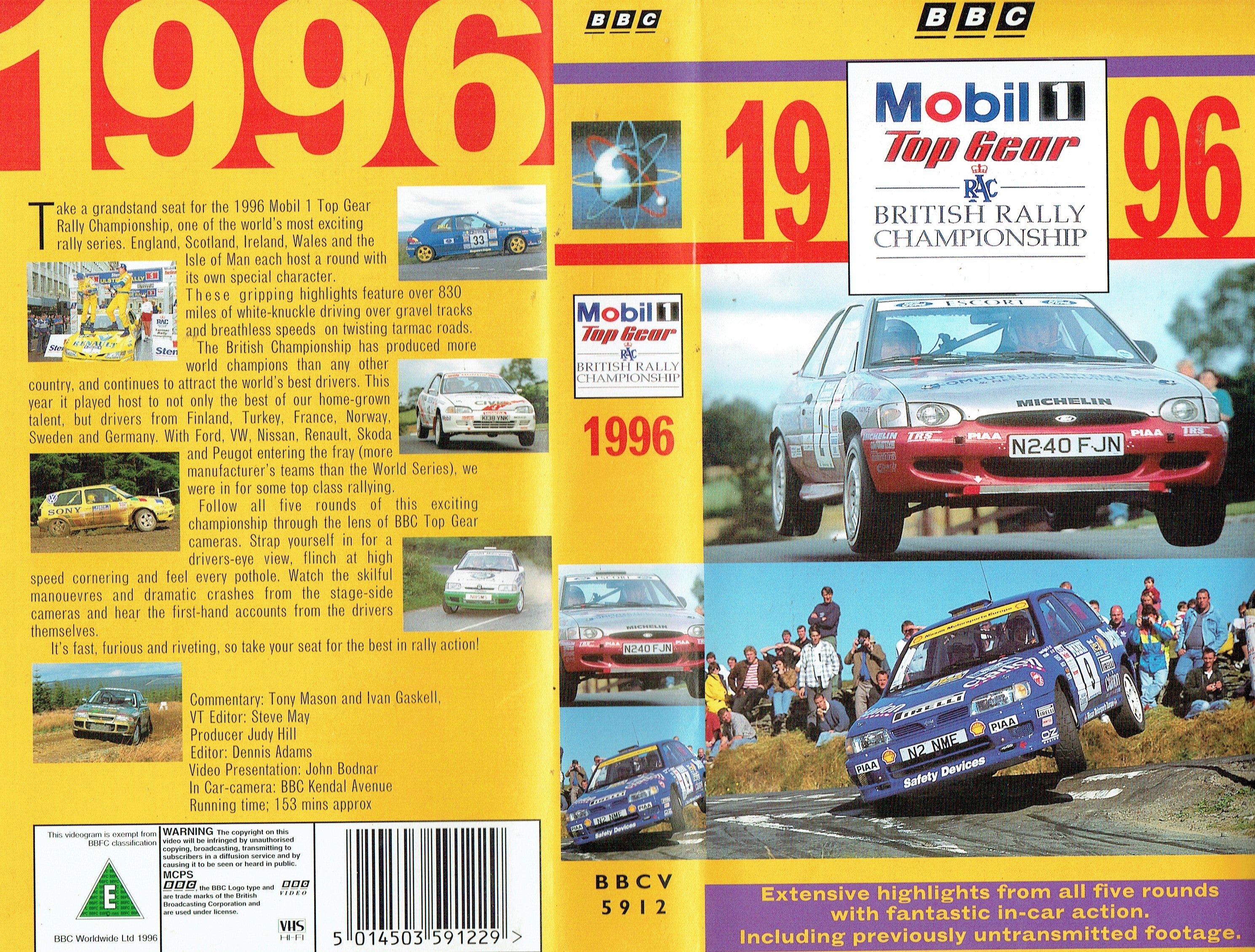 RAC British Rally Championship 1996 - Mobil 1/Top Gear [VHS]