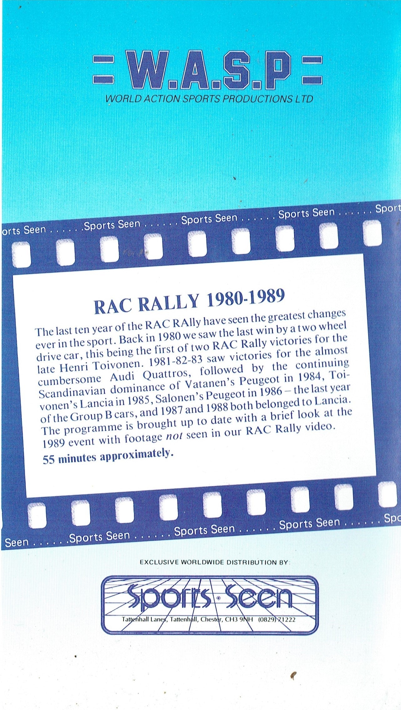RAC Rally 1980-1989 - World Action Sports Productions/Sports Seen [VHS]
