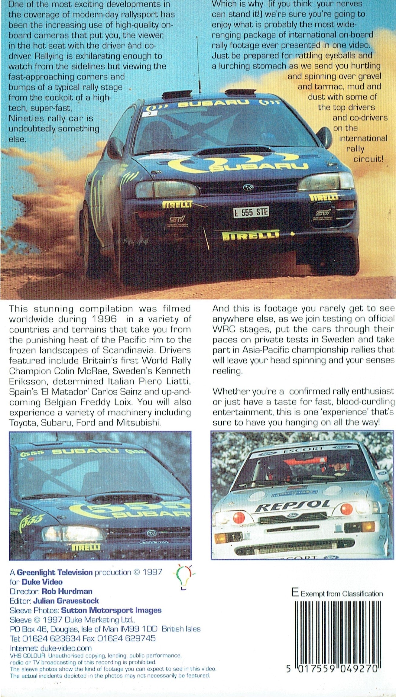 World Rally In-Car Experience [VHS] [1997]