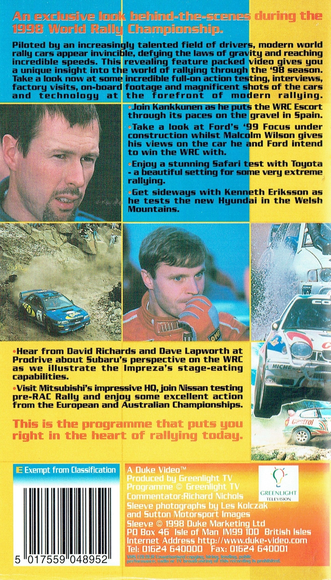 Rally World: 1998 [VHS]