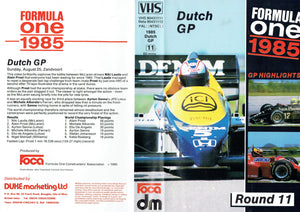 Formula One 1985 - Dutch Grand Prix GP Highlights, Round 11 - Zandvoort (Netherlands) [VHS]