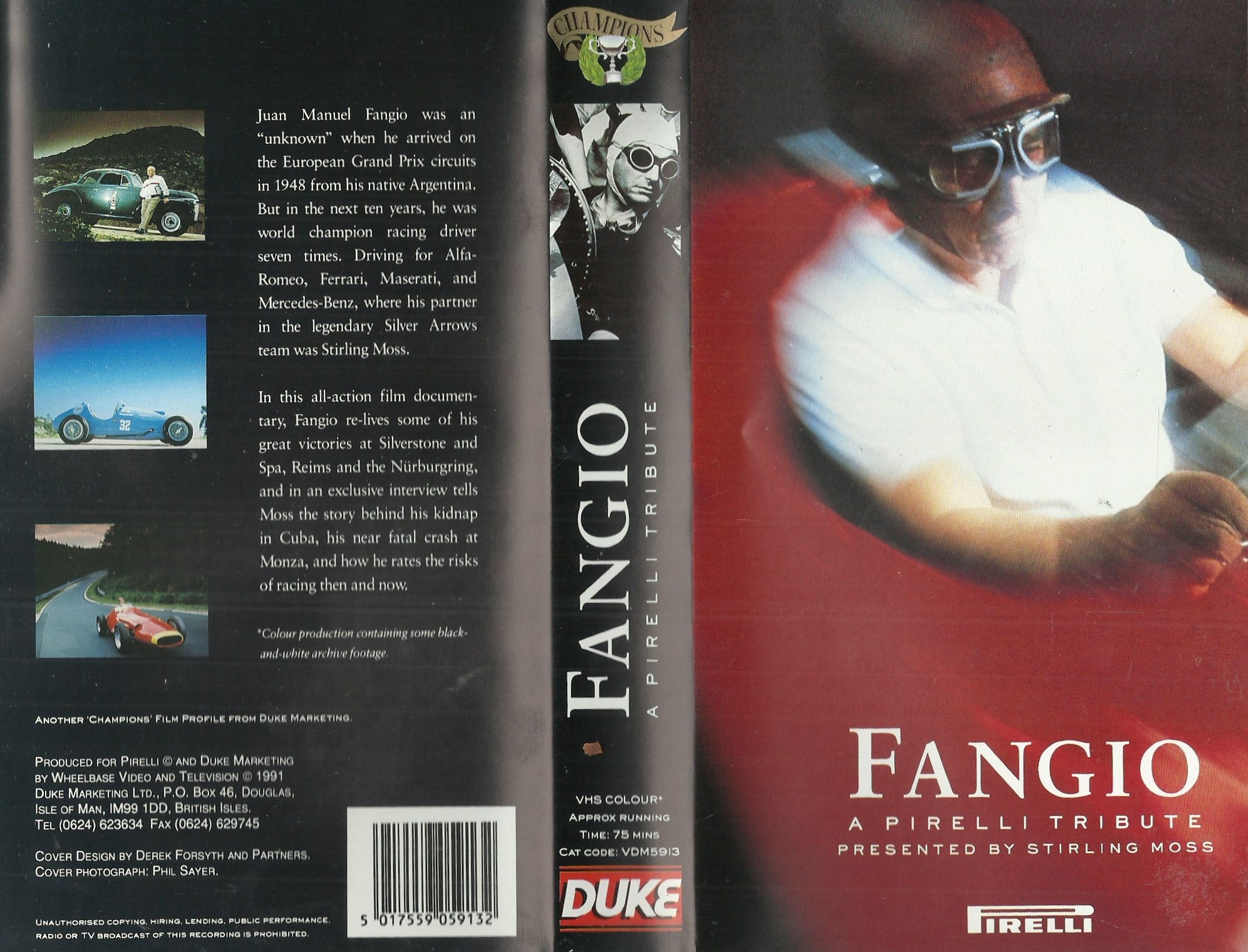 Fangio: A Pirelli Tribute - Presented by Stirling Moss (Duke Videos) [VHS]