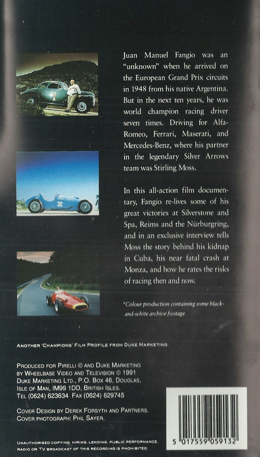 Fangio: A Pirelli Tribute - Presented by Stirling Moss (Duke Videos) [VHS]
