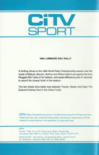 Load image into Gallery viewer, 1984 Lombard RAC Rally - CiTV Sport 5 - World Rally Championship (WRC) [VHS]