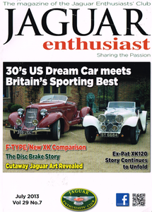 Jaguar Enthusiast magazine, March 2013, Vol 29, No 3 - The Magazine of the Jaguar Enthusiasts' Club - Sharing the Passion