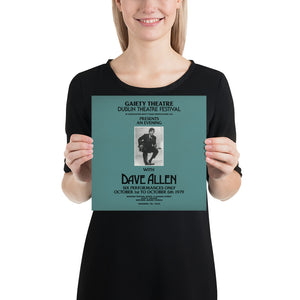 Dave Allen poster: Irish comedian Gaiety Theatre 1979 Poster Matte