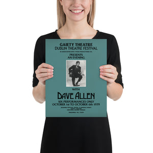 Dave Allen poster: Irish comedian Gaiety Theatre 1979 Poster Matte