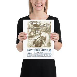 Shelsley Walsh International Hill Climb 1939 matte poster - hillclimb