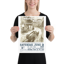 Load image into Gallery viewer, Shelsley Walsh International Hill Climb 1939 matte poster - hillclimb