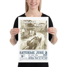 Load image into Gallery viewer, Shelsley Walsh International Hill Climb 1939 matte poster - hillclimb