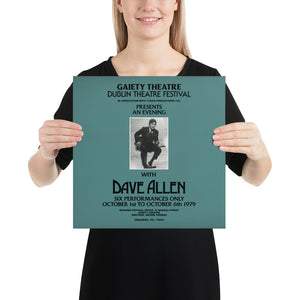 Dave Allen poster: Irish comedian Gaiety Theatre 1979 Poster Matte