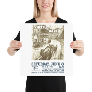 Shelsley Walsh International Hill Climb 1939 matte poster - hillclimb
