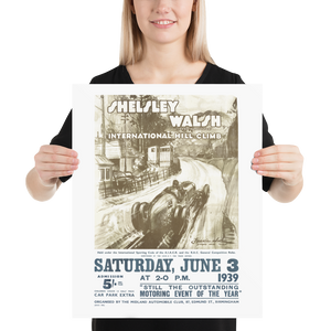 Shelsley Walsh International Hill Climb 1939 matte poster - hillclimb