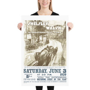 Shelsley Walsh International Hill Climb 1939 matte poster - hillclimb